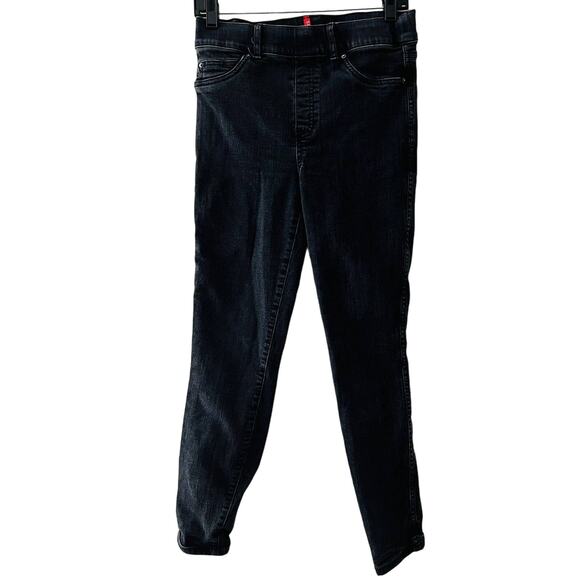 SPANX Jean-Ish Ankle Leggings Jeggings Women M Black Stretch Excellent - Picture 1 of 5